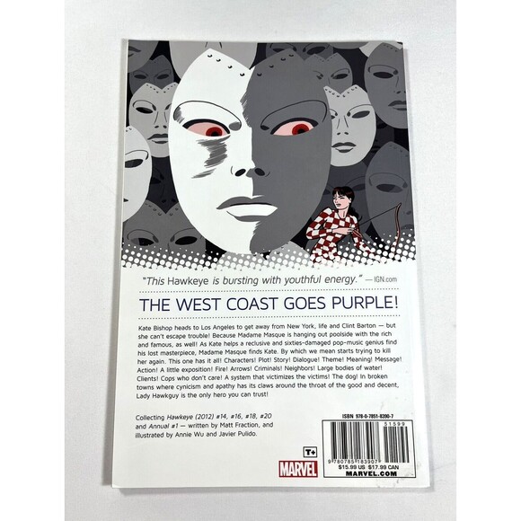 Marvel Comics Hawkeye Volume #3 L. A. Woman by Matt Fraction 2014 First Printing - Picture 2 of 9